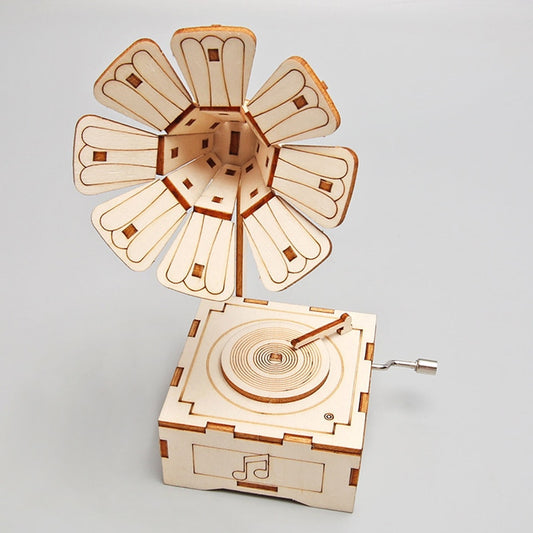 DIY Wooden Phonograph Model Kit