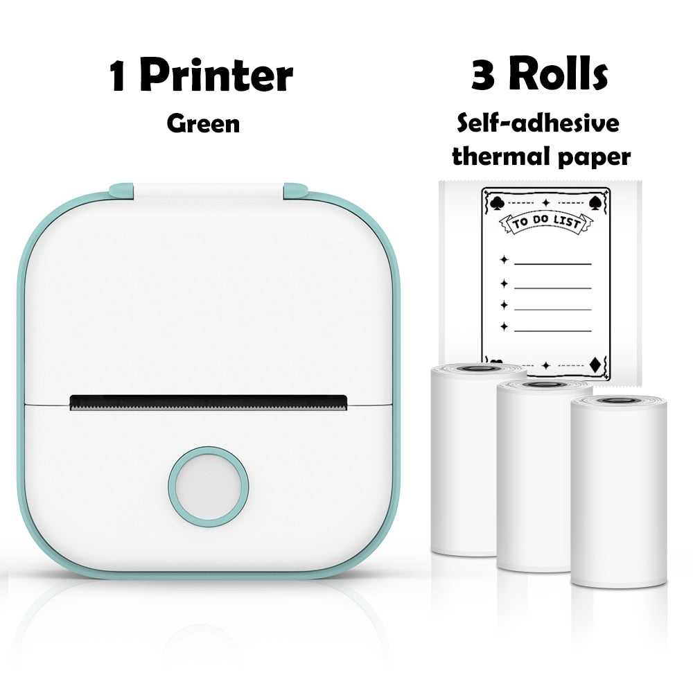 Inkless Mini Printer w/ sticker paper