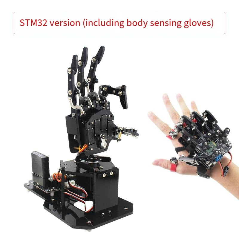 STEM DIY Arduino Remote control Robot Hand, Open Source Educational Kit with Ps2/Somatosensory Gloves