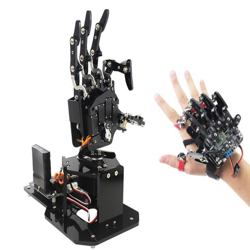 STEM DIY Arduino Remote control Robot Hand, Open Source Educational Kit with Ps2/Somatosensory Gloves